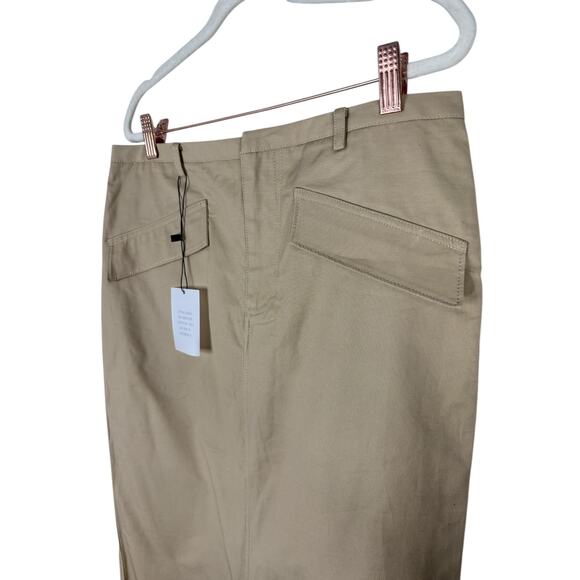 LPA Clara Maxi Skirt Cotton Utility Chic Modern Casual Minimalist Khaki Size S - Picture 6 of 10